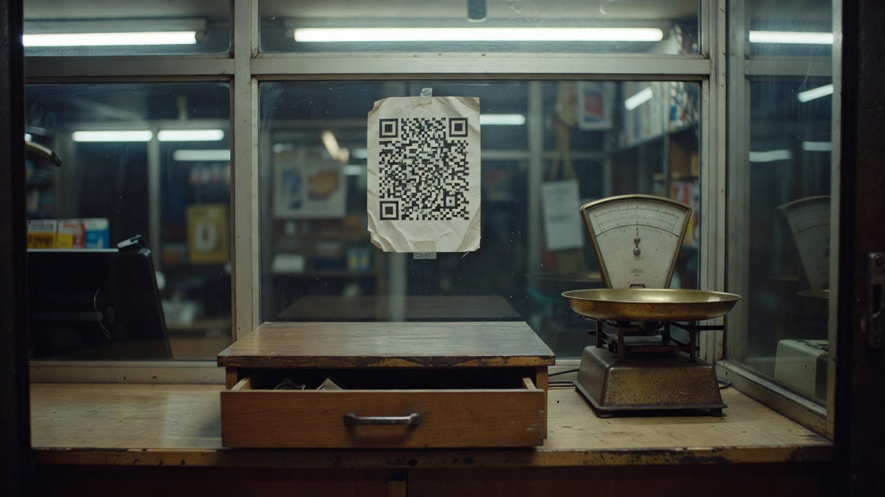 UPI QR payment at a tea stall